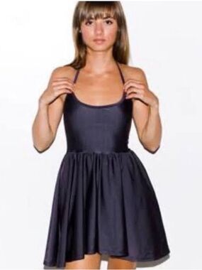 american apparel fine jersey t shirt dress American Apparel Women's Fine Jersey Racerback Tank Dress, Black, X-Small at Amazon Women's Clothing store